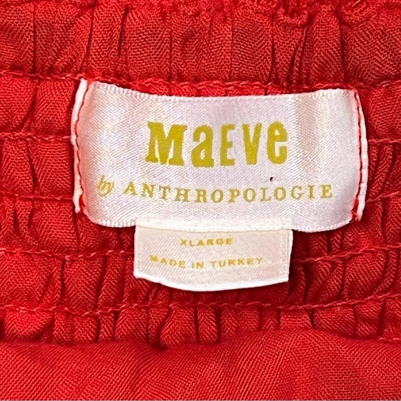 Maeve Red Lace Tiered Mini Dress with Convertible Straps Size X-Large - Picture 13 of 15